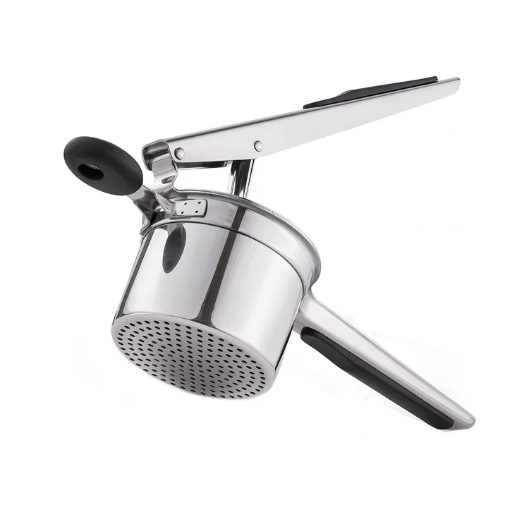 potato press stainless steel professional masher pink pioneer woman high quality spoon spring square holes potato masher ricer