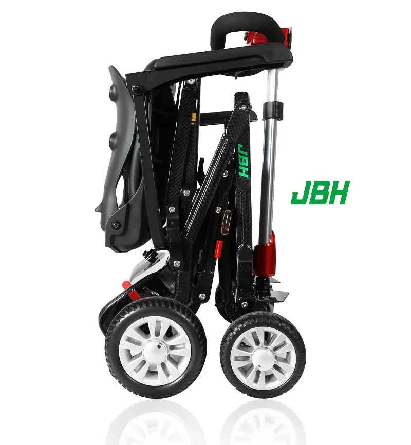 JBH Powered Foldable Mobility Scooter With Remote Control Handicapped Lightweight Electric Scooter