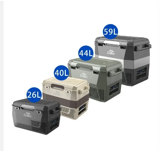 Colku 26L Mini Camping refrigerator with wheel Outdoor Portable Fridge Freezler Dc Compressor 12v mobile camp cooler fridge