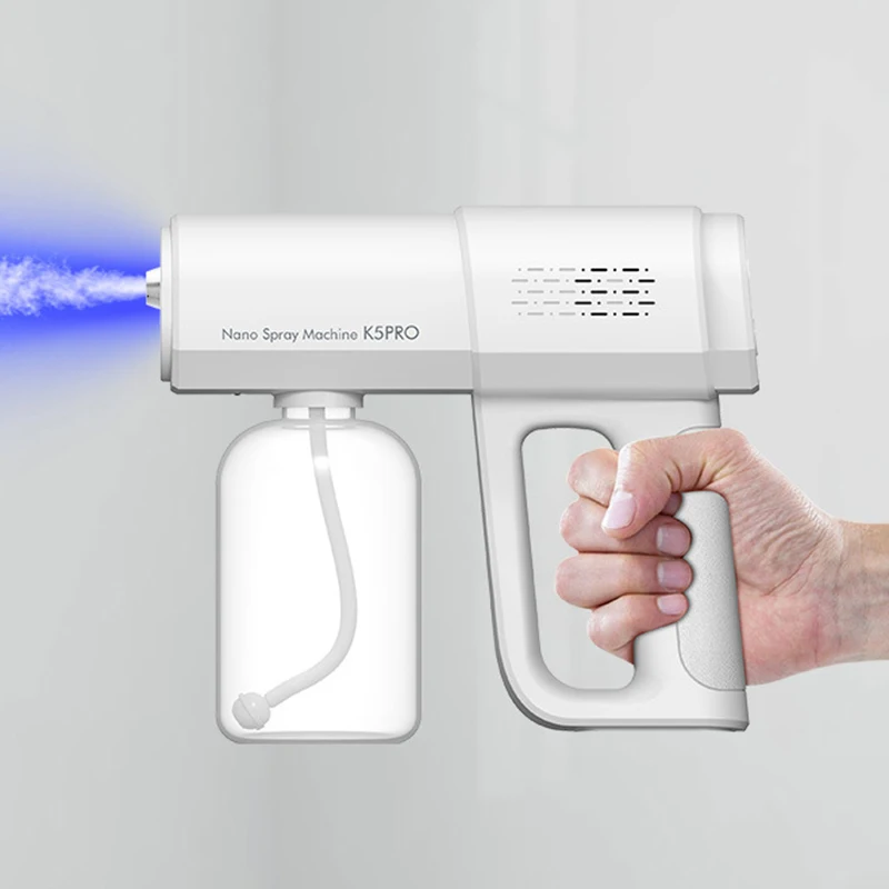 K5 Nano Blue Light Spray Gun Wireless Automatic Alcohol Disinfection Nano Spray Gun
