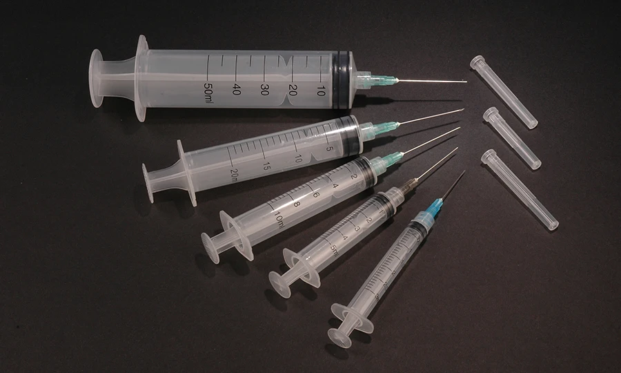 3ml White Plastic Disposable Luer Lock Or Luer Slip Syringe With Needle