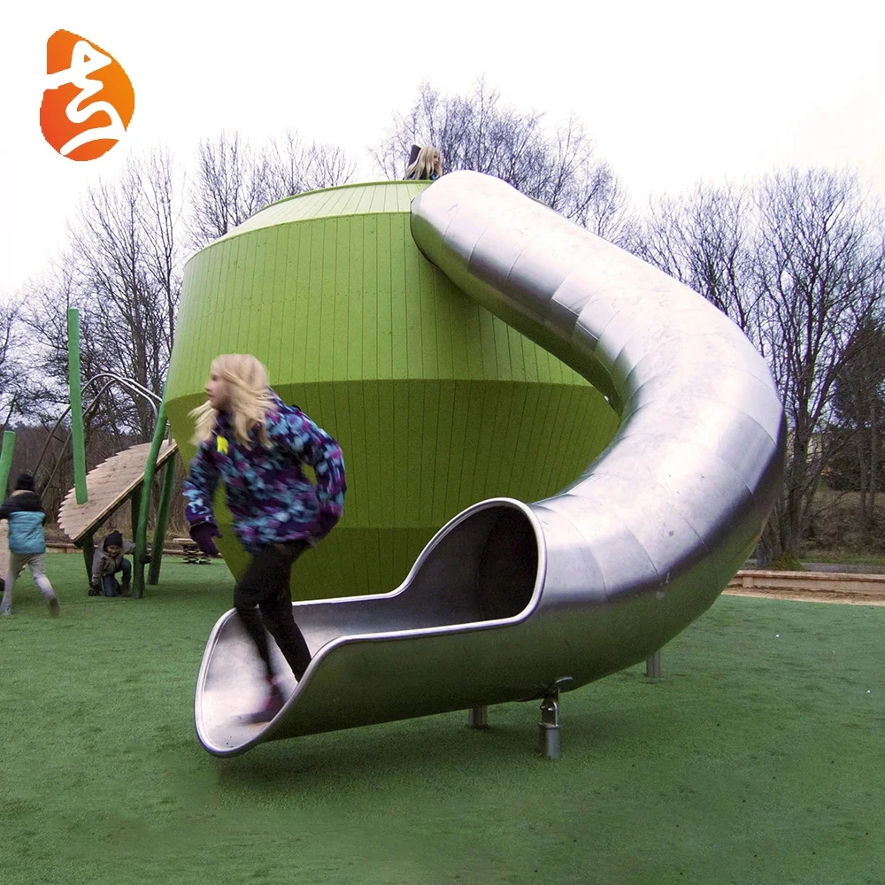 Factory wholesale huge kid toys sport outdoors play game, stainless steel children big slide outdoor playground price