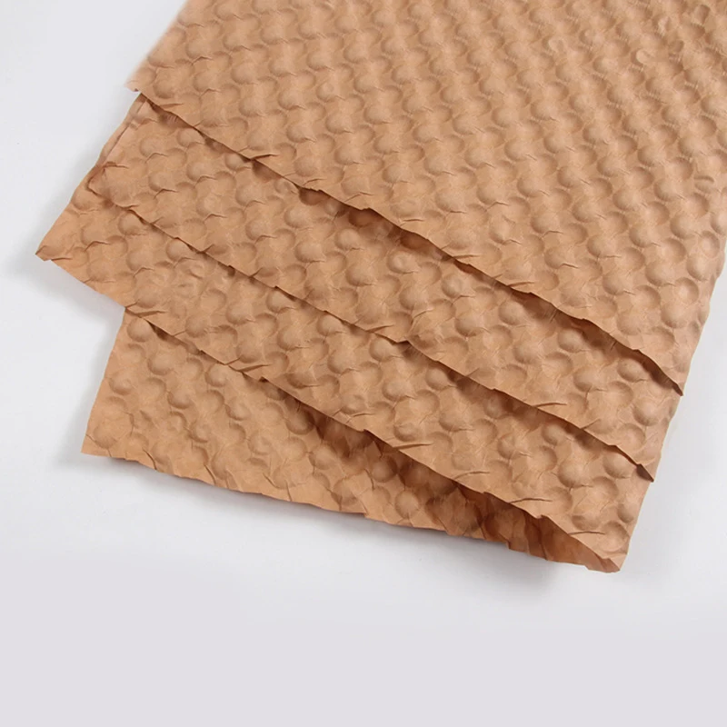 Eco-Friendly Compostable Kraft Paper Bubble Biodegradable and Recyclable for Gift Packaging and Product Cushioning Liners