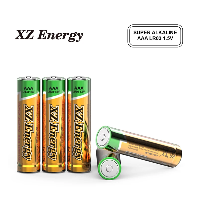 Long Shelf Life Primary Dry Cell AAA 1.5VLR03 AM4 Alkaline Battery LR03 AAA Pile Alcaline