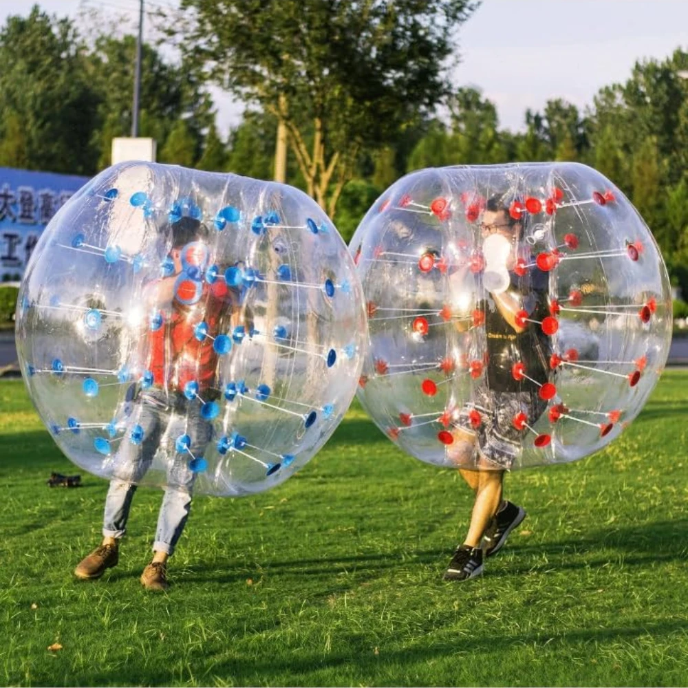 Hot Selling Adult PVC Body Zorb Bumper Ball Suit Inflatable Bubble Football Soccer Ball With Colored Dots