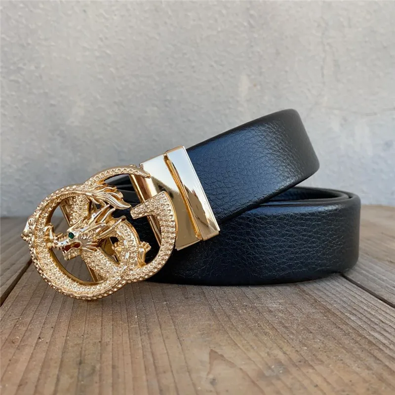 New arrival adjustable custom fashion leather mens belts automatic