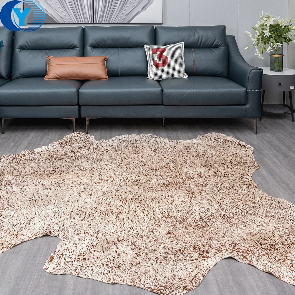 Ins Natural Leather Bovine Skins Cattle Cow Hides Carpets and Rugs with Hair On Natural Shape Custom dyed Wholesale Supply Soft