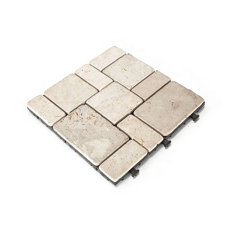 
Garden DIY natural travertine stones floor, marble slab decking tiles hot sale in Poland 