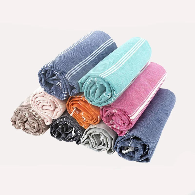 Best Sellers Summer Sports Turkish Towels Beach Towel 100% Cotton with Logo Custom Print