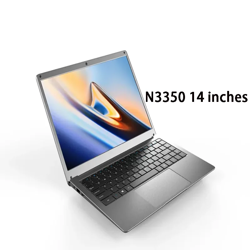 2023 Wholesale 14' inches Laptop Computer height adjustable N3350 anti spy notebook computer laptop