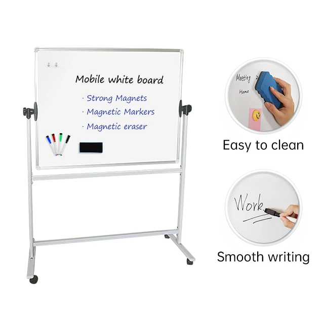 Dry Erase  Mobile White board Stand  Double Sides Writing Whiteboard For School