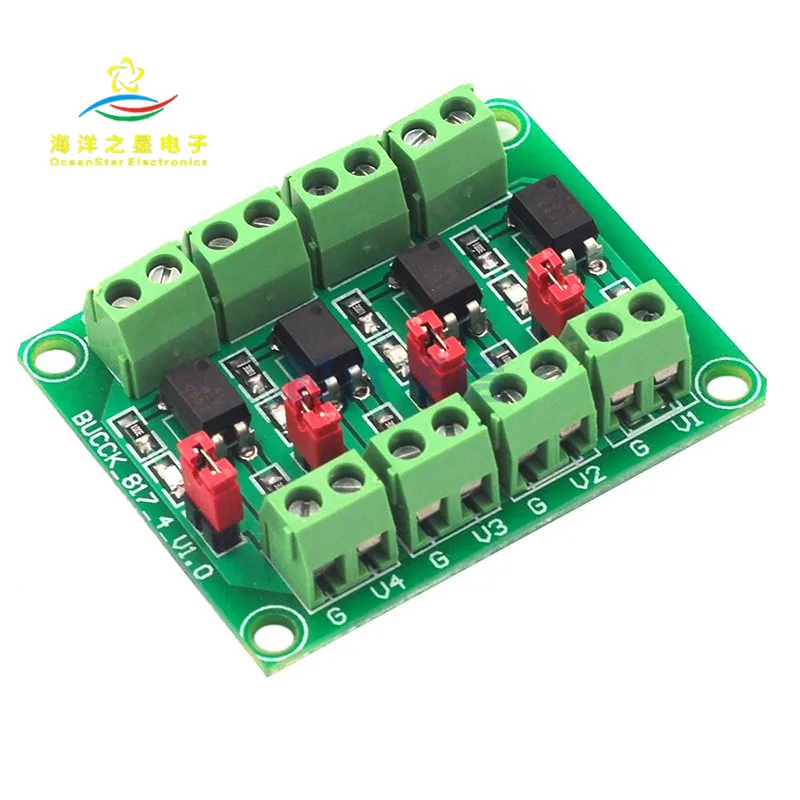 817 optocoupler 4-way voltage isolation board voltage control switching module drive module optical isolation module