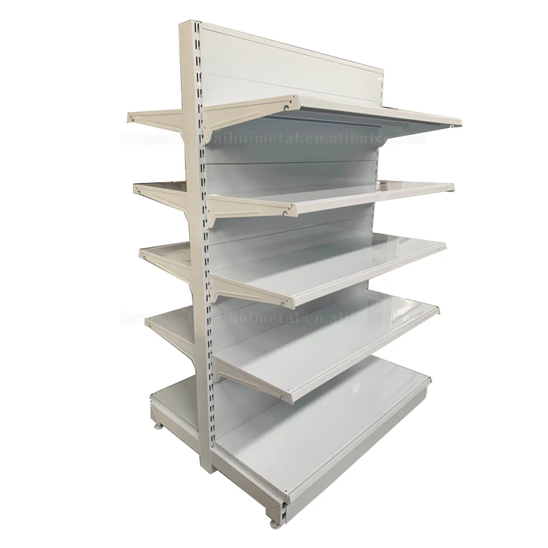 Xinbaihui Double-Sided supermarket shopping display shelf Pharmacy Mother And Baby Store Shelf Flat Back Plate Laminate shelves