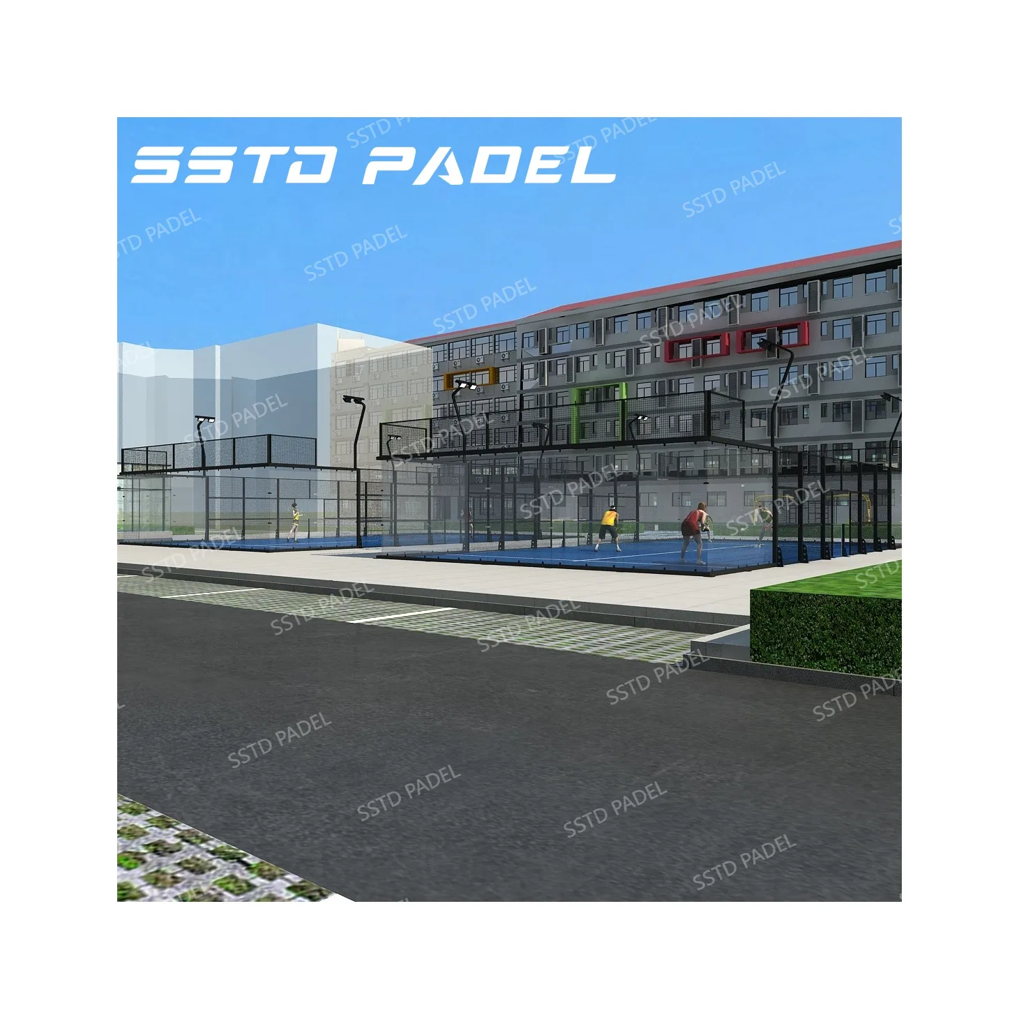 SSTD Supplier Customized Padel Tennis Court indoor Panoramic Padel Tennis Court  buy padel court