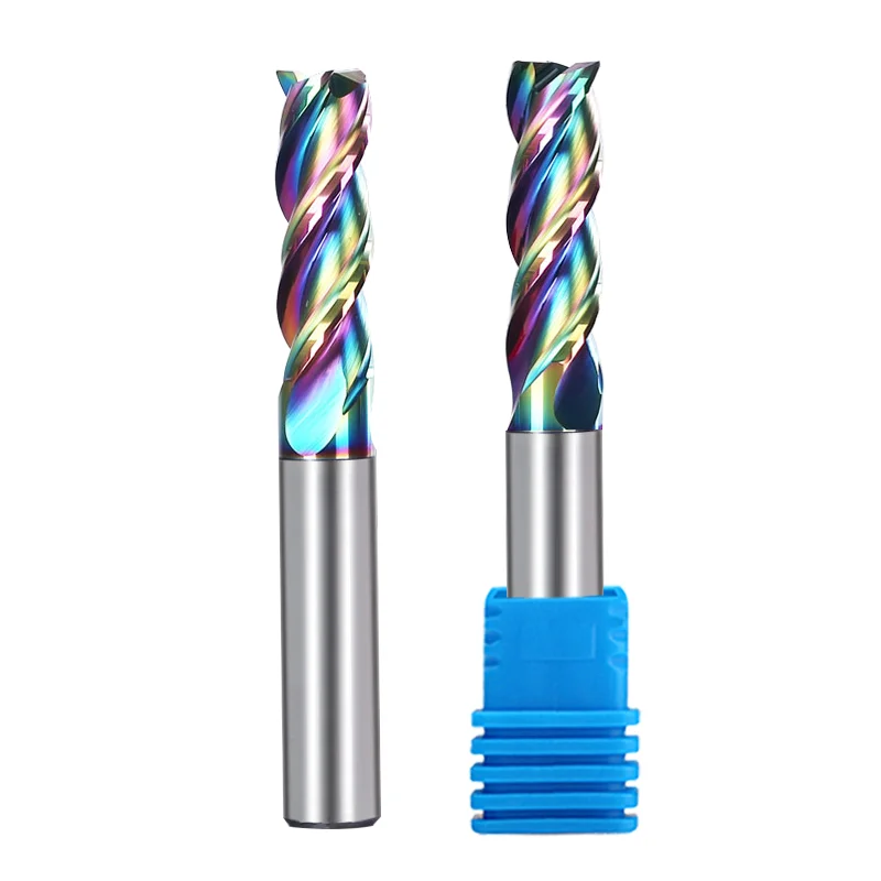 Jinchuan Carbide DLC Coating End Mill 3 Flute High Polished Milling Cutter for Aluminum CNC Machine Tool router bit