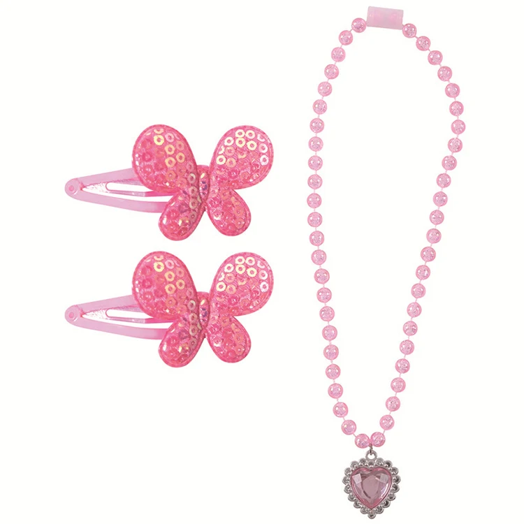 Fashion Vanity Realistic Pretend Play Set Imaginative Pink Fashion Kit For Girls With Hair Dryer