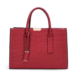 luxury women handbag large capacity PU leather crocodile patter alligator square tote bag for office work fashion aollocation