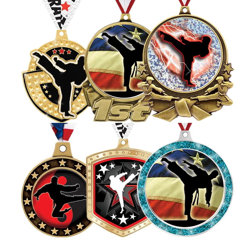 Custom 3D Kung Fu Metal Taekwon-Do Mundial Jiu Jitsu Award Ju Jutsu Judo Itf Taekwondo Karate International Medals