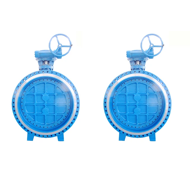 DIN GGG40 DN1100 PN25 EPDM Rubber Seat Bidirectional metal hard seal center Flanged Butterfly valves