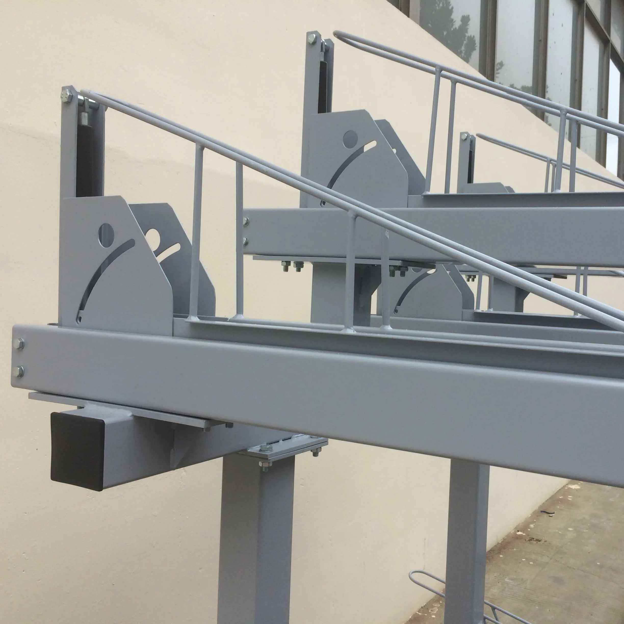 Double decker public freestanding holder bicycle stand two tier bike floor parking rack