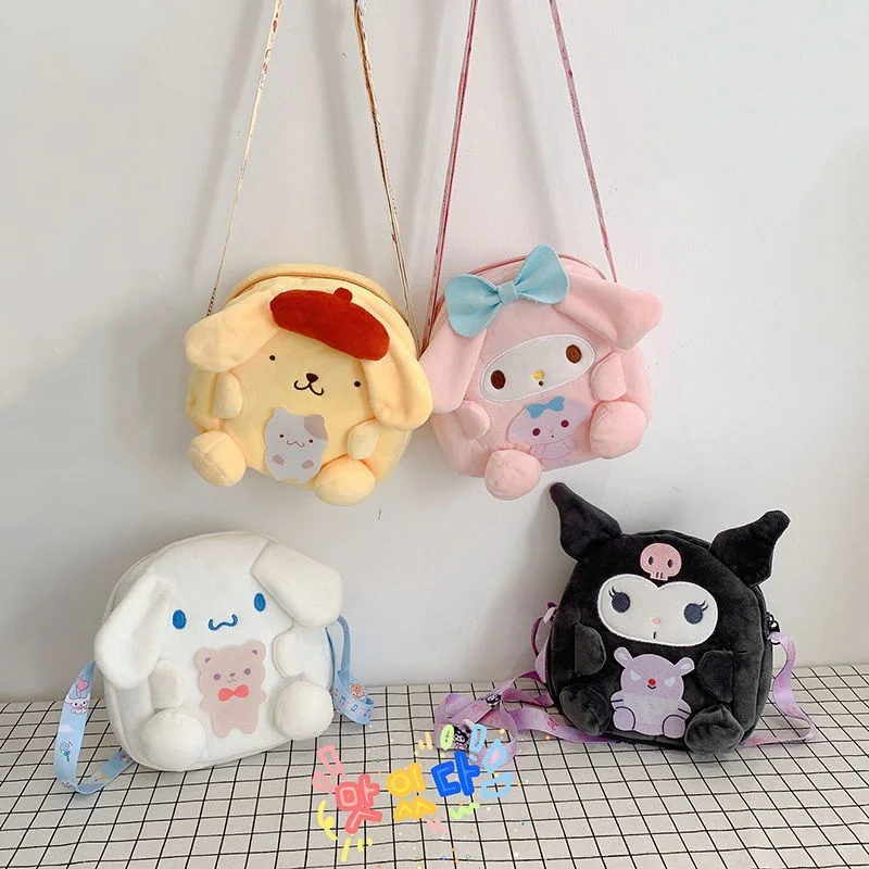 Kawaii моя мелодия Kuromi Yulin собака аниме плюшевая Сумка Наплечная сумочка Сумочка плюшевый рюкзак