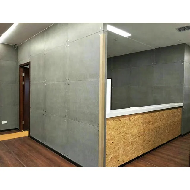 6-25mm Thickness 100% Asbestos Free Polish Colored Middle Density Partition Wall Fiber Cement Panel