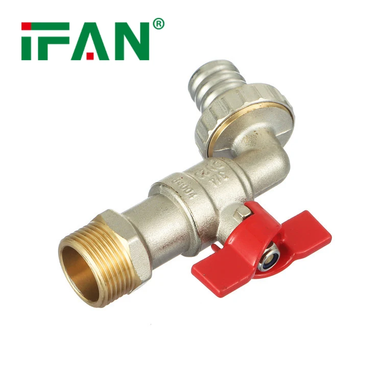 IFAN Free Sample Silver 1/2 3/4 Manual Bibcock Water Tap Brass Bibcock Tap