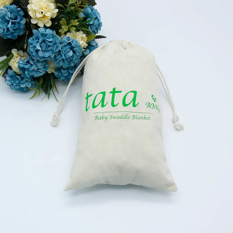 Wholesale Eco Friendly Promotional Storage Muslin Bag Natural Cotton Dust Drawstring Pouch Bag