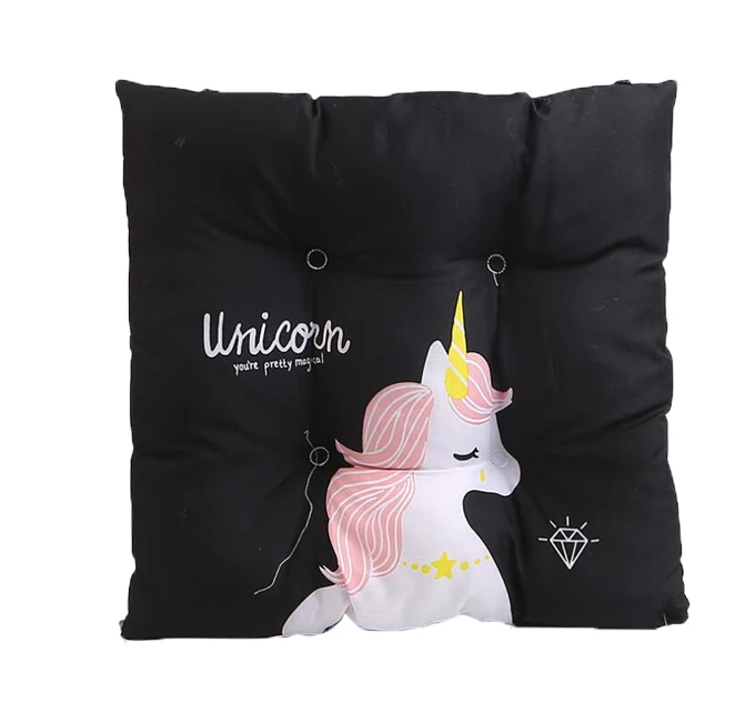 Promotional Price Back Support Seat Cushion Decorative Photo Black Angel Horse Baby Support Seat Cushion Seat Cushion For Chair