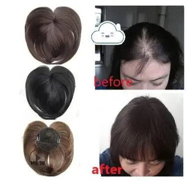 Hair Extension Synthetic Bangs Straight Wig Piece Clip on Clip In Overhead Hair Bangs Wigs Liu Hai