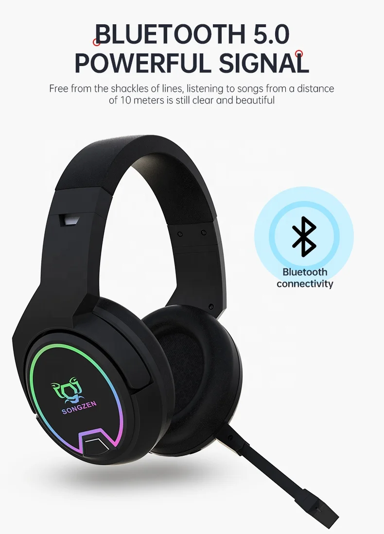 2.4g Transmitter Professional Game Console Wireless Headset E-sports Noise Reduction Headset Computer Game Headset