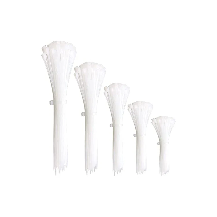 High Quality White Black Tie Cable Ties Nylon Colorful Cheap Price China PA66 PA6 Nylon Plastic Self Locking Cable Zip Tie Warp