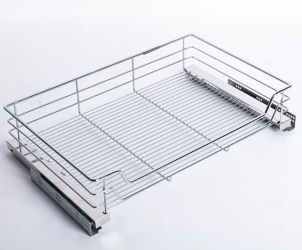 Chromed kitchen storage cabinet pull outbasket of manufacturer