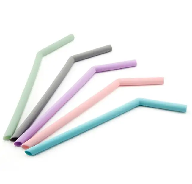 Экологичные многоразовые силиконовые соломинки для питья детей цветная силиконовая пипетка
