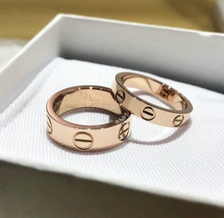 
NAKAMURA Titanium steel Screw Ring Gold Silver 316L Stainless Steel ring designs men Luxury rings for women 