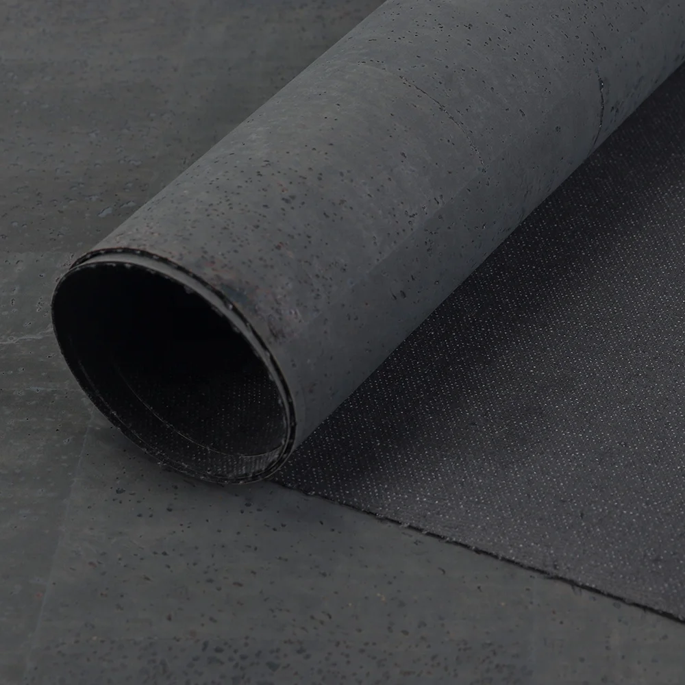 Portugal Import Black Natural Pattern Printed Cork Leather For Bags