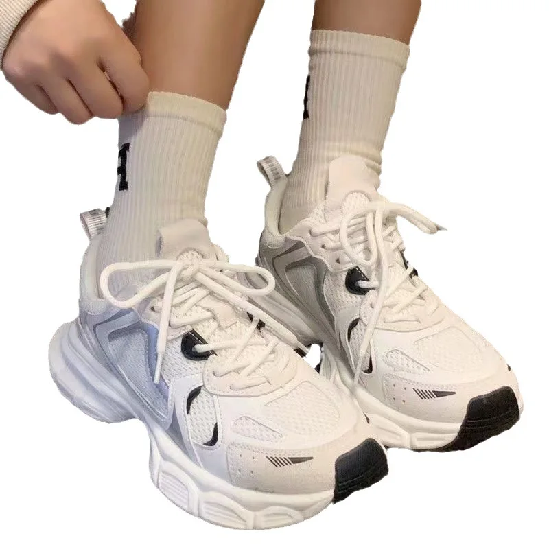 2024 classic fashion web design casual running write men and women can thick sole increase comfortable breathable sneakers