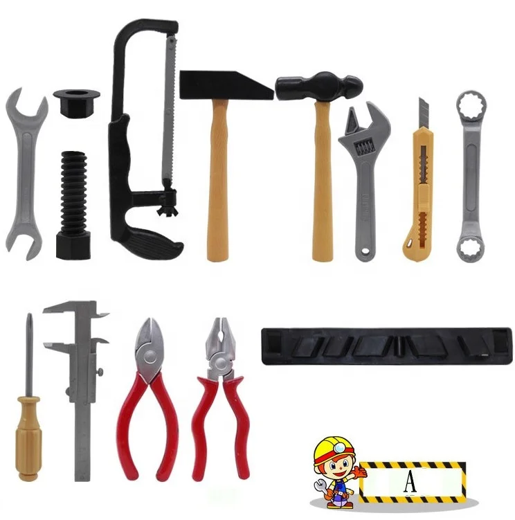 Cheap Simulated role play house DIY Tool set 14 pieces screwdriver plastic repair boy toys tool Games set for kid