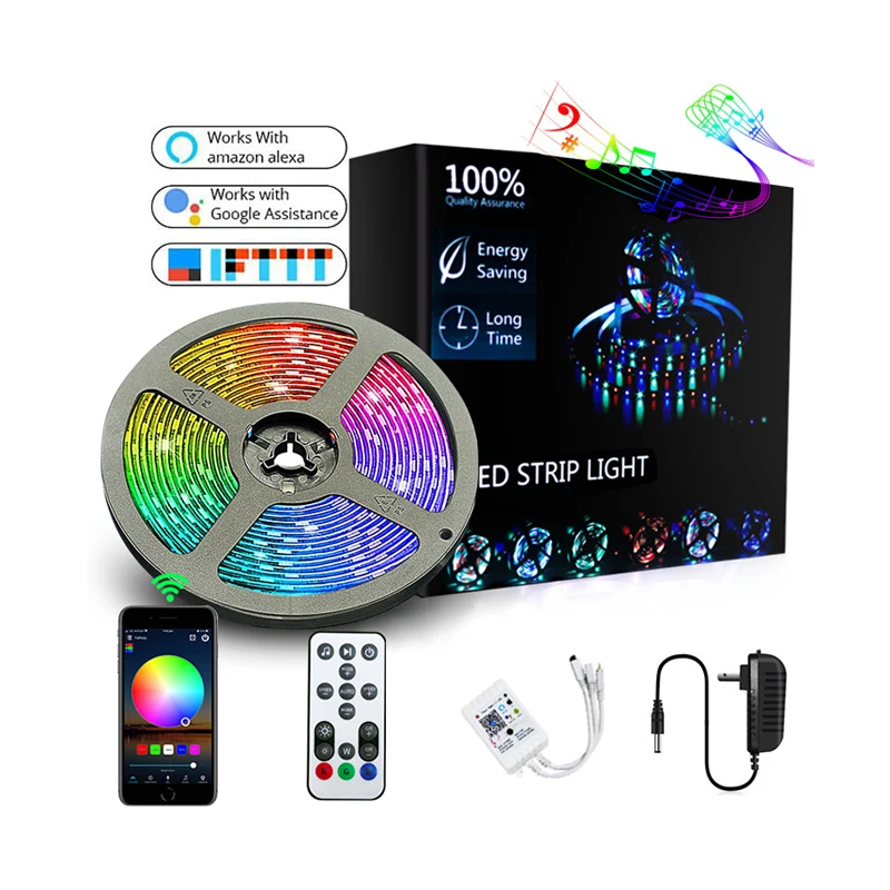 LED Strip Light Pixel Rgb 12V  Neon Flexible Neon Rgbw Addressable 5050 Color Backlight Grow Waterproof Led Strip