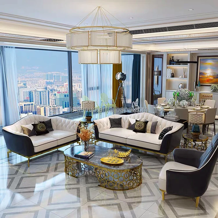 Newest Design Luxury Living Room Sofa Modern Leather Sofa Set Home Furniture Sectionals Sofa Set