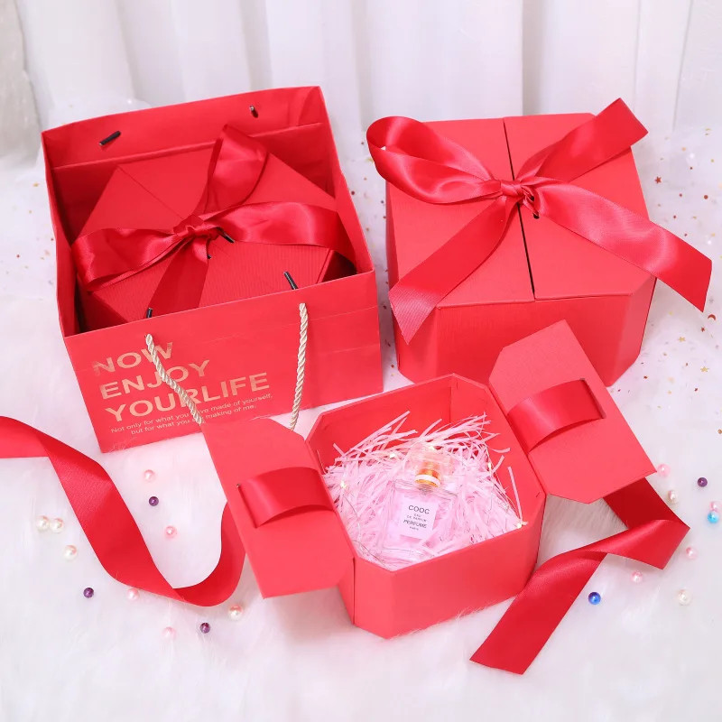 Luxury Rigid Boxes With Ribbons Rigid Gift Boxes For Gift Packaging Box With Custom Logo New Design