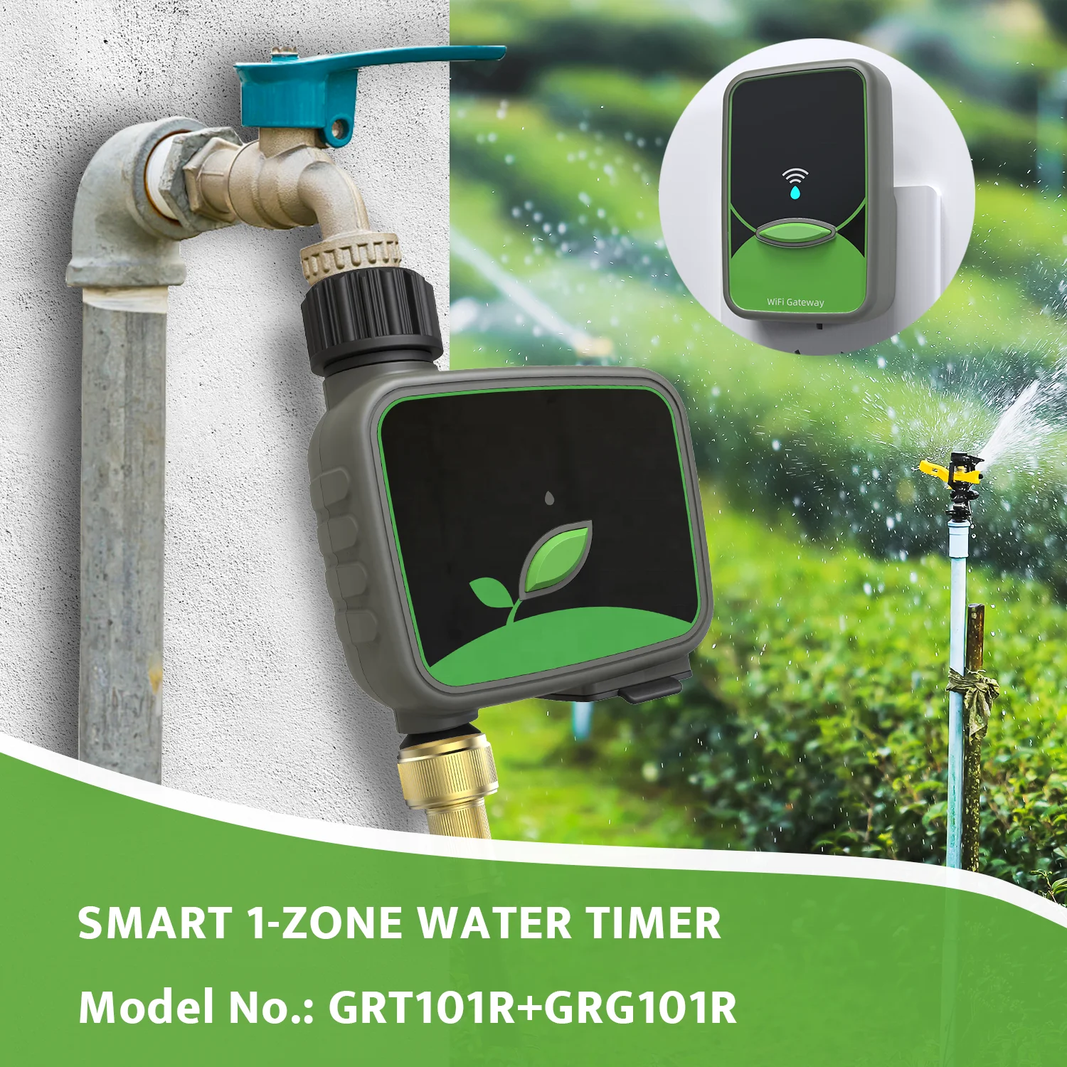Wholesales Smart Farm Watering Timer Green Outdoor Automatic Garden Manual Water Timer