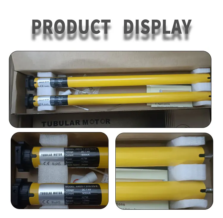 Excellent Quality Smart WiFi Google Tuya APP Remote Control Lithium Battery 35 mm Tubular 10 nm Motor