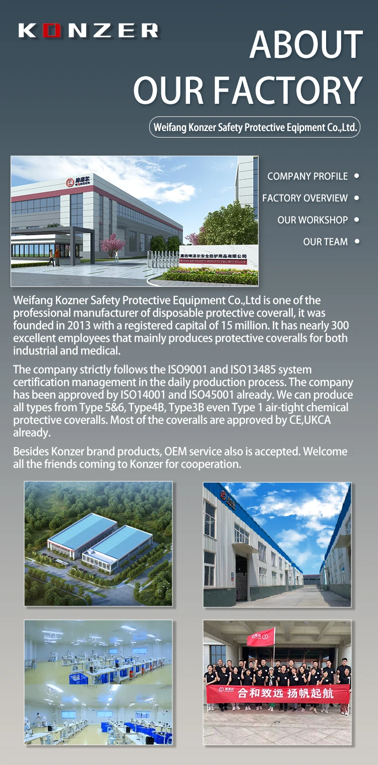 coverall work wear coverall type 5 6 nonwoven protect clothing coverall suit disposable