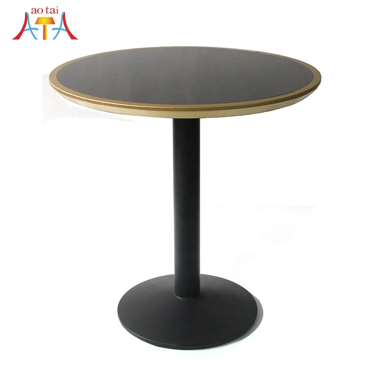 Factory wholesale modern Dark stain resistant round stylish dining table for home coffee shop