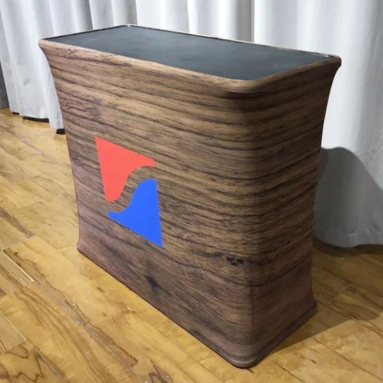 Exhibition Booth Tension Fabric Display Stand Trade Show Backdrop Stand Cool Collapsible Display Counter for Trade Show Booth