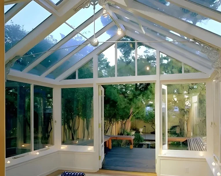 Triangular Ridge Sun Room Series Orangery Glasshouse Easily Assembled Complete Greenhouses