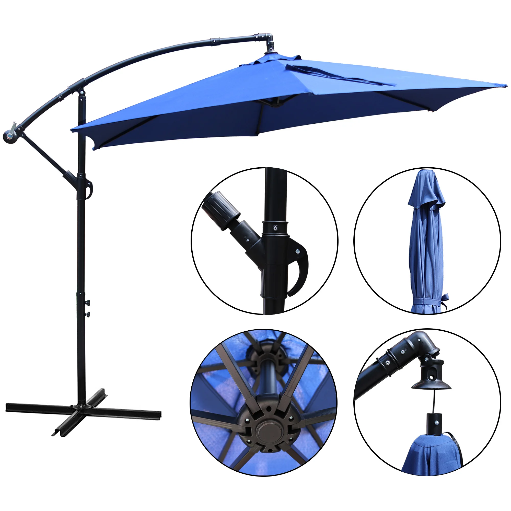 Top Quality 10 FT Hanging Outdoor beach shade offset umbrella cantilever patio umbrella parasol umbrellas