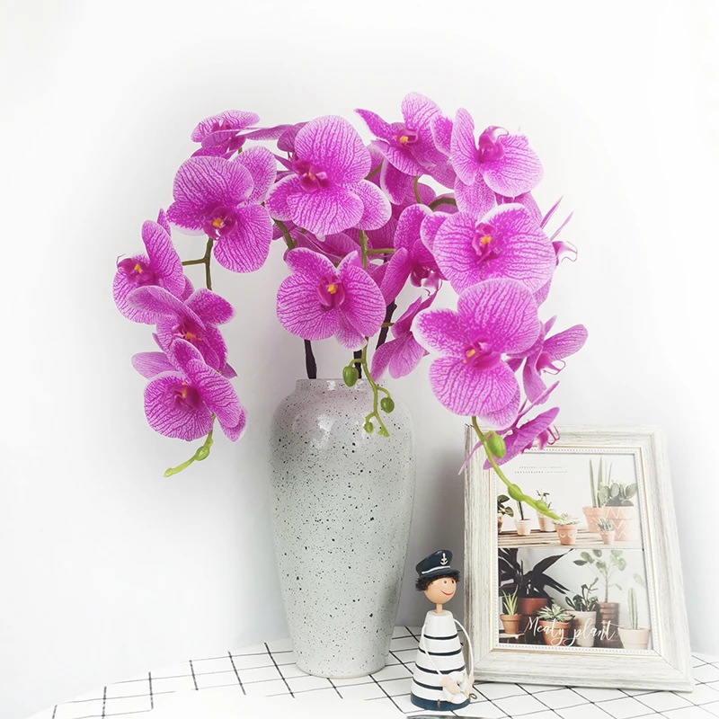 fake preserved real touch latex orchid phalaenopsis purple bonsai home decor phalaenopsis butterfly orchid artificial flowers