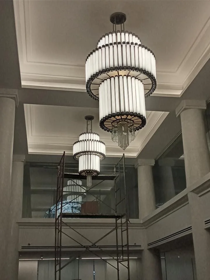 chandelier modern italian indoor lights combined gold crystal pendant lamp for hotel lights